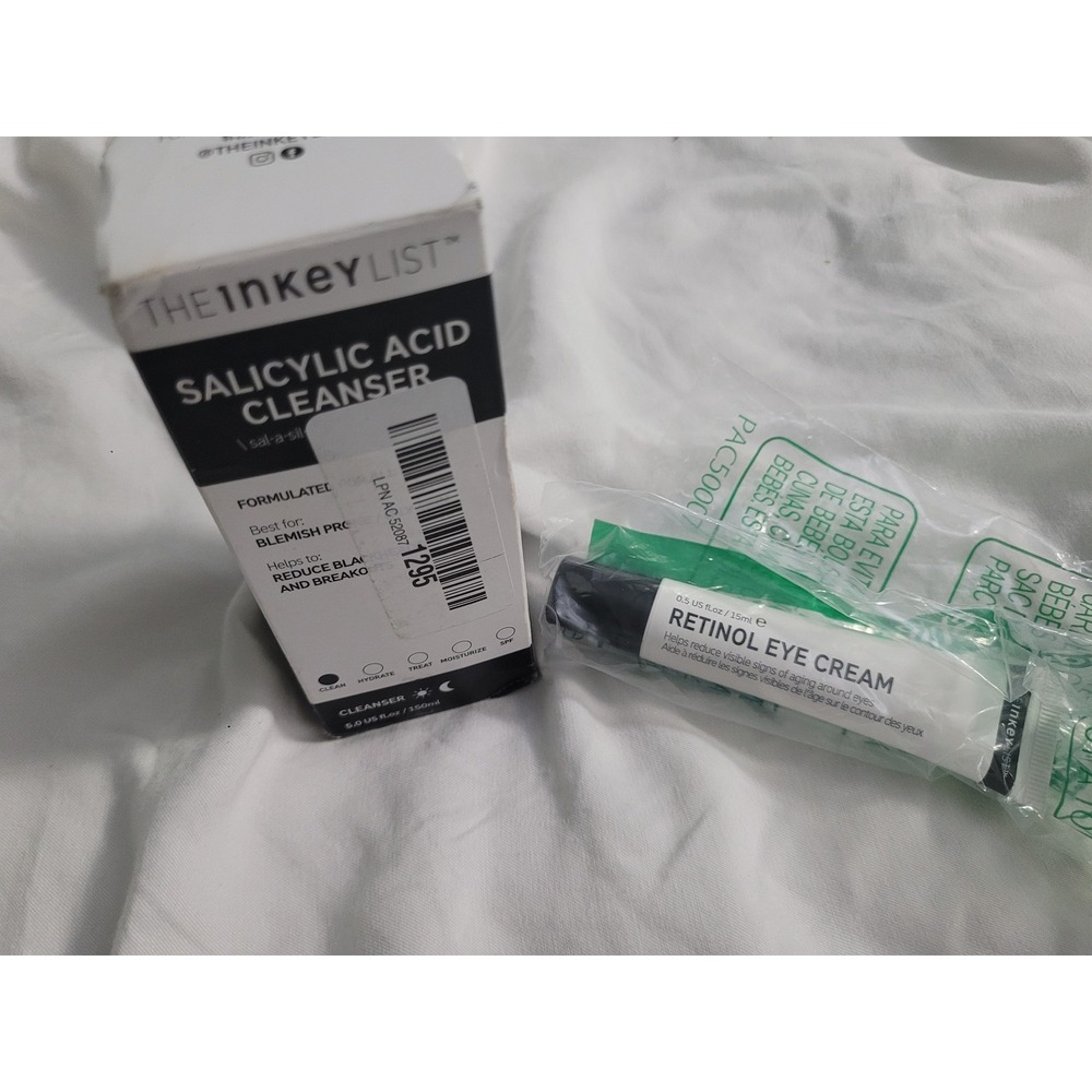 The INKEY List Salicylic Acid Cleanser 150ml and Retinol Eye Cream 15ml Set